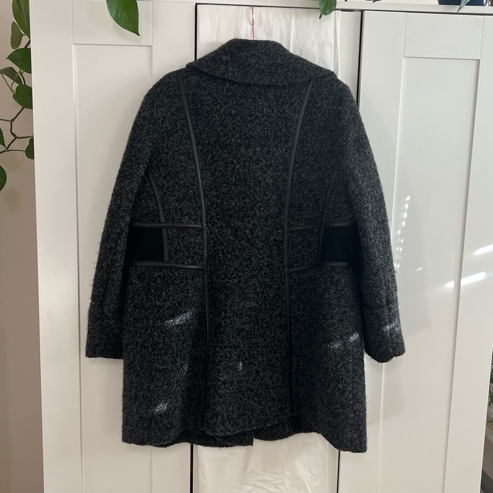 Vintage Novelti Wool Blend Grey Pea Coat 🧥 Size 16 / 18 XXL - Picture 13 of 17